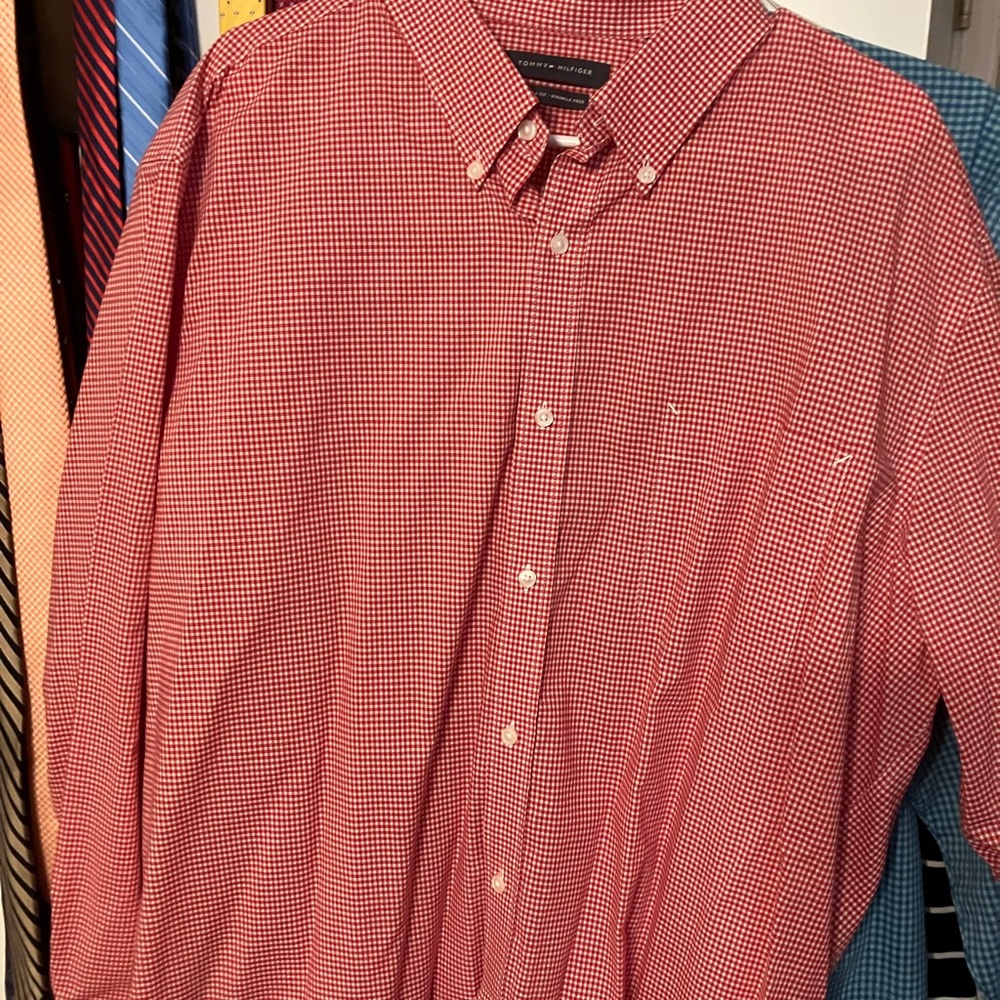 Tommy Hilfiger Red Gingham Button Down Shirt